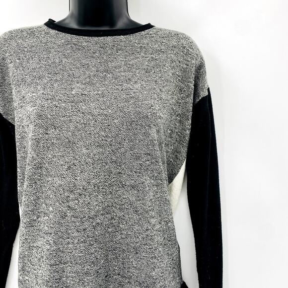 Smartwool Gray Black Colorblock Merino Wool Sweater - Picture 1 of 6